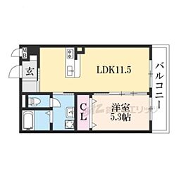 HCプレジオ草津新浜 1LDKの間取図画像