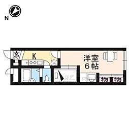 レオパレスレークサイド岡本 1Kの間取図画像