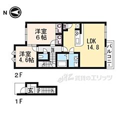 リマーレ雅 2LDKの間取図画像