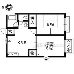 ハイツパティオ 2DKの間取図画像