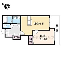グリーンパーク 1LDKの間取図画像