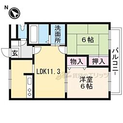 ウエストヴィレッジ 2LDKの間取図画像