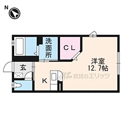 MASTCOURTのと川 ワンルームの間取図画像