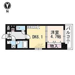 AngelPlaza大津長等 1DKの間取図画像