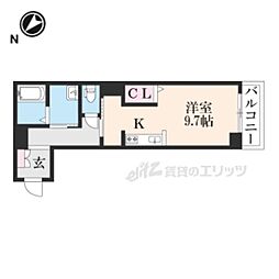 メゾンルナール ワンルームの間取図画像