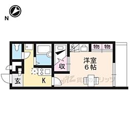 レオパレスアイリ 1Kの間取図画像