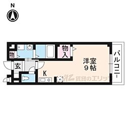 セイバリー東矢倉 ワンルームの間取図画像
