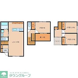 京王相模原線 稲城駅 徒歩11分の賃貸一戸建て 1階3LDKの間取り