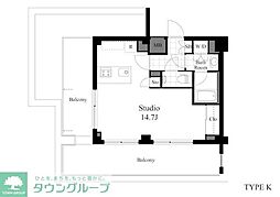 ラティエラ成城学園前 903 9階ワンルームの間取り