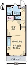 ウェルネスＬ 3階1LDKの間取り
