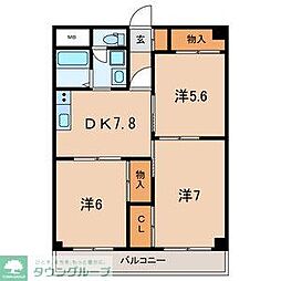 ペアパーク1 3DKの間取図画像