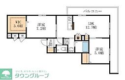 さくら bloom 2LDKの間取図画像