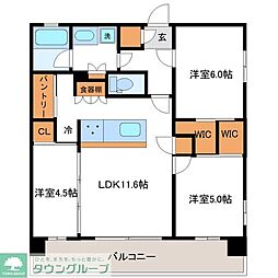 ミオカステーロ向ヶ丘遊園IV 3LDKの間取図画像