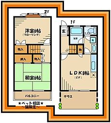 サンテラス 2LDKの間取図画像