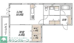 (仮称)新石川1丁目メゾン東棟 1LDKの間取図画像