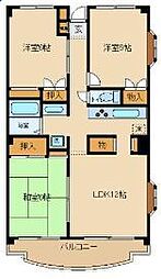 カーサコンフォルト 3LDKの間取図画像
