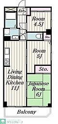 ライオンズマンション宮前平第3B棟 3LDKの間取図画像