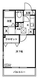エスポワール新百合ヶ丘 1Kの間取図画像