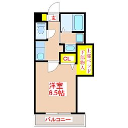 ＧＲＡＮＤ　ＣＩＭＡ　ＺＥＲＯ 1階1Kの間取り