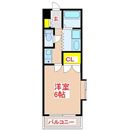 PEGASUS5 1Kの間取図画像
