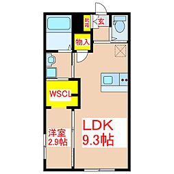 LANDMARKyakushi 1LDKの間取図画像