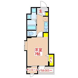 LePhare 1Kの間取図画像
