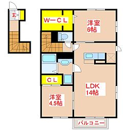 サンフラワーヒルズ 2LDKの間取図画像