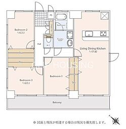 グレイス相模大野 3LDKの間取図画像
