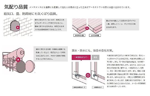 気配り品質。住む人の視点に立った工夫が盛り込まれたアーネストワンのお家です。