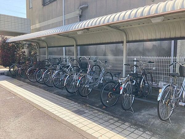 駐輪場です！