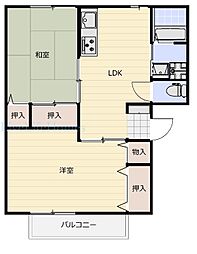 エクセレントメゾンアミューゼ 2LDKの間取図画像