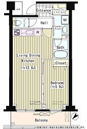 プライムアーバン東中野コート 1LDKの間取図画像