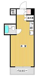 東京メトロ東西線 高田馬場駅 徒歩2分の賃貸マンション 2階ワンルームの間取り