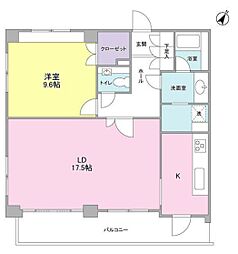東京メトロ日比谷線 中目黒駅 徒歩10分の賃貸マンション 3階1LDKの間取り