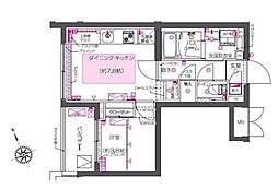 東京メトロ副都心線 西早稲田駅 徒歩5分の賃貸マンション 3階1DKの間取り