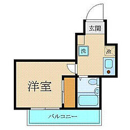 京王井の頭線 神泉駅 徒歩3分の賃貸マンション 3階1Kの間取り