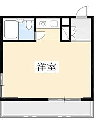 JR山手線 渋谷駅 徒歩8分の賃貸マンション 4階ワンルームの間取り