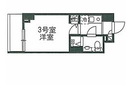 東京メトロ副都心線 明治神宮前駅 徒歩9分の賃貸マンション 2階1Kの間取り