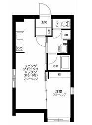 東京メトロ有楽町線 江戸川橋駅 徒歩6分の賃貸マンション 2階1LDKの間取り