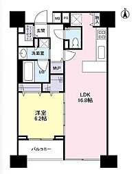 東急田園都市線 池尻大橋駅 徒歩7分の賃貸マンション 11階1LDKの間取り