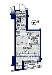 西武新宿線 下落合駅 徒歩4分の賃貸マンション 1階ワンルームの間取り