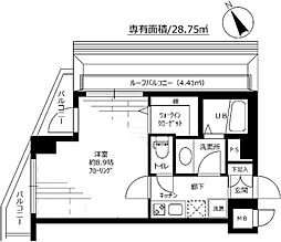 東京メトロ銀座線 外苑前駅 徒歩5分の賃貸マンション 5階1Kの間取り