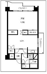 東京メトロ東西線 高田馬場駅 徒歩3分の賃貸マンション 8階1LDKの間取り