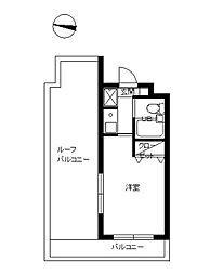 西武新宿線 下落合駅 徒歩3分の賃貸マンション 3階ワンルームの間取り