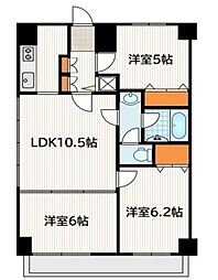 JR山手線 高田馬場駅 徒歩2分の賃貸マンション 11階3LDKの間取り