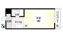 東京メトロ千代田線 乃木坂駅 徒歩2分の賃貸マンション 3階1Kの間取り