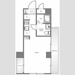 東京メトロ東西線 早稲田駅 徒歩2分の賃貸マンション 2階ワンルームの間取り