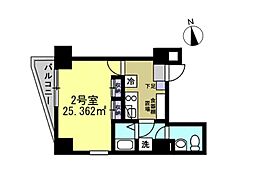 JR総武線 東中野駅 徒歩12分の賃貸マンション 5階1Kの間取り