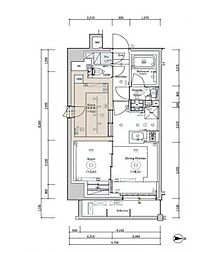 JR山手線 高田馬場駅 徒歩3分の賃貸マンション 3階2DKの間取り