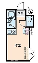 東京メトロ東西線 落合駅 徒歩2分の賃貸アパート 1階ワンルームの間取り